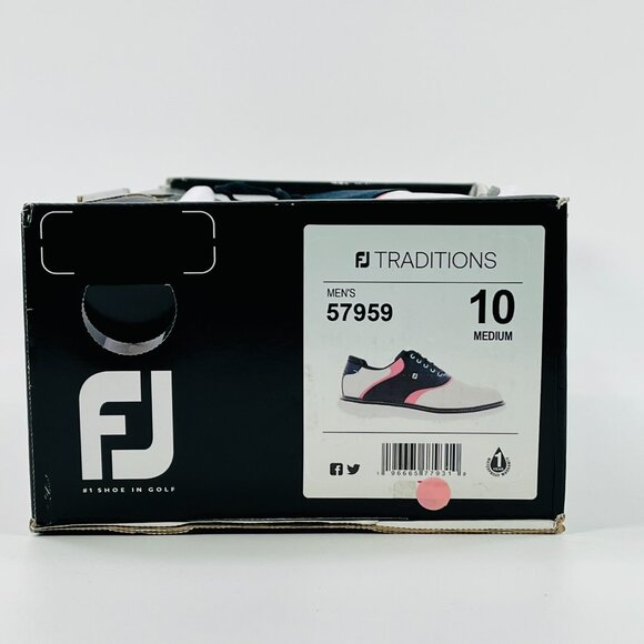 FootJoy New Wave Traditions 'White Navy Pink' 57959 Golf Multi Size - Picture 9 of 13
